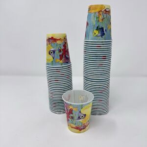 Dixie Cups 72count Tropical Fantasy Fish Underwater Aquarium Discontinued NWOB